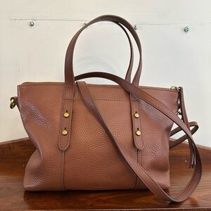 Fossil Jenna Leather Tote Satchel Handbag EUC